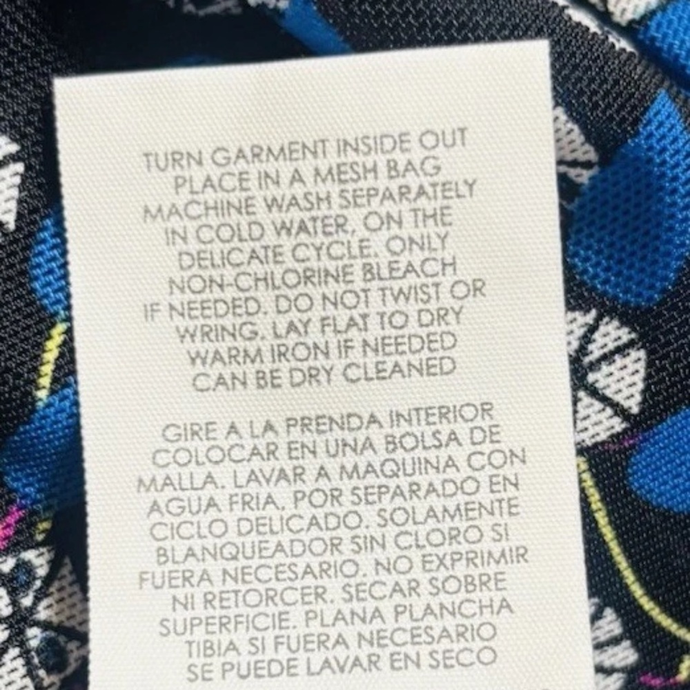CAbi The Ten Dress #5772 Size M Blue Floral Mesh Long Sleeve Lightweight - Picture 7 of 13
